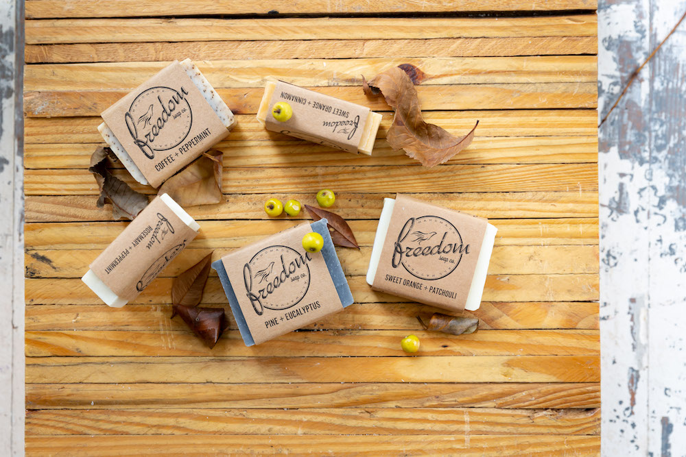 freedom soaps fall product photography - leaves and berries assorted soaps.jpg