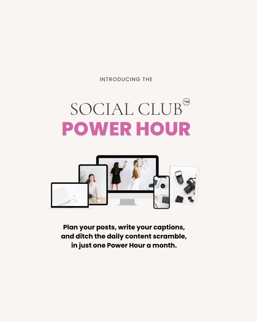 graphic of the social club power hour